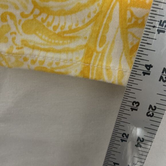 NWT Chicos Platinum Crop Yellow Paisley Pants Size 00 - Picture 6 of 8